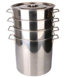 S/S INCLINED STOCKPOT W/COVER